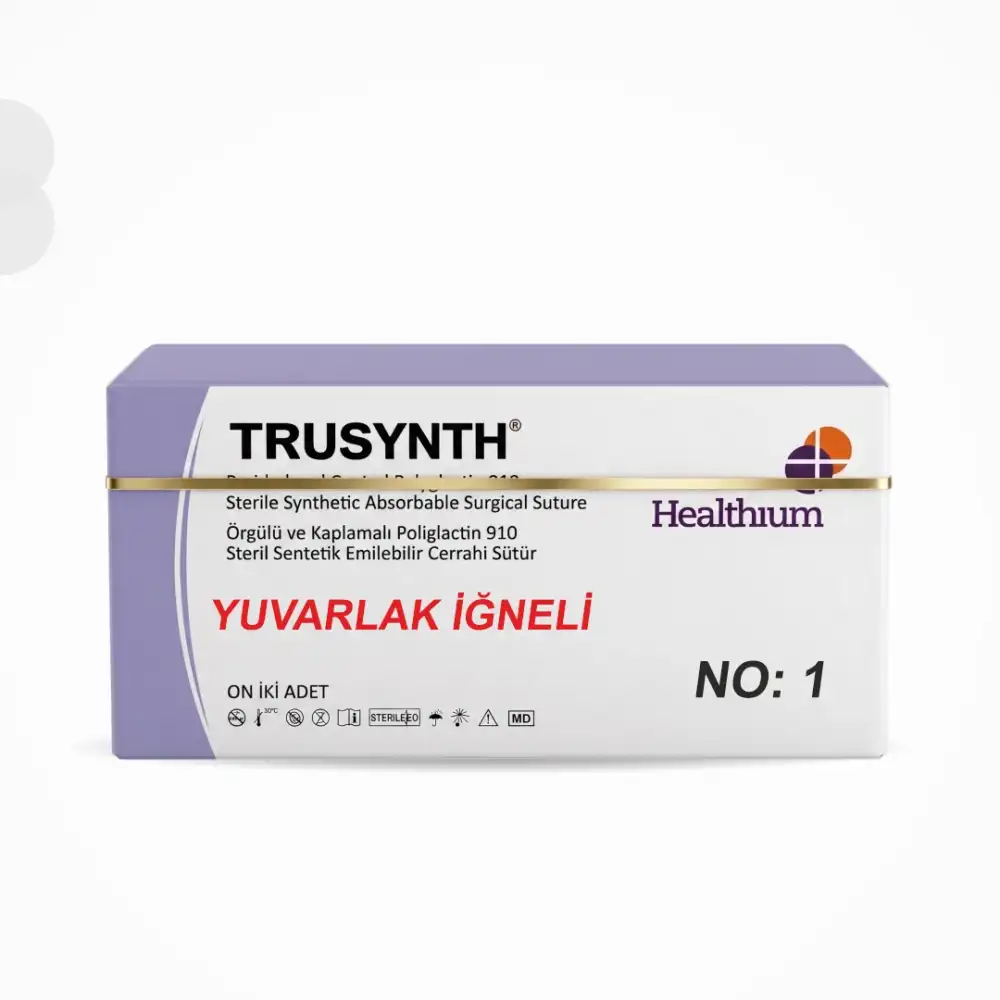 Trusynth PGA Sütür (Emilebilir) YUVARLAK İğneli 12li Kutu No: 1