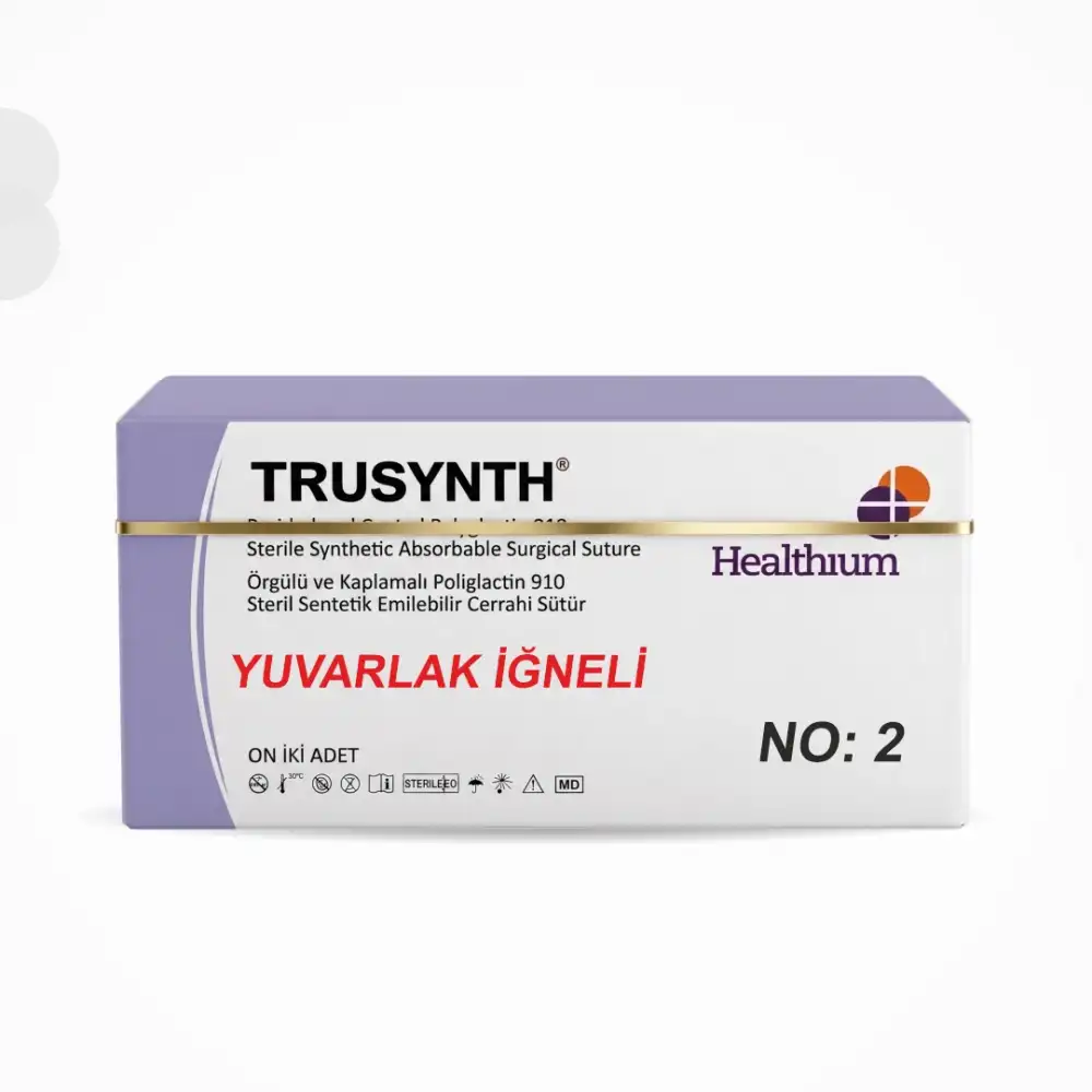 Trusynth PGA Sütür (Emilebilir) YUVARLAK İğneli 12li Kutu No: 2
