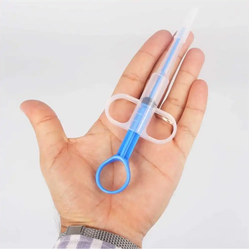 Tules Besleme ve Hap Yutturma Enjektörü Plastik (Çift Başlıklı)