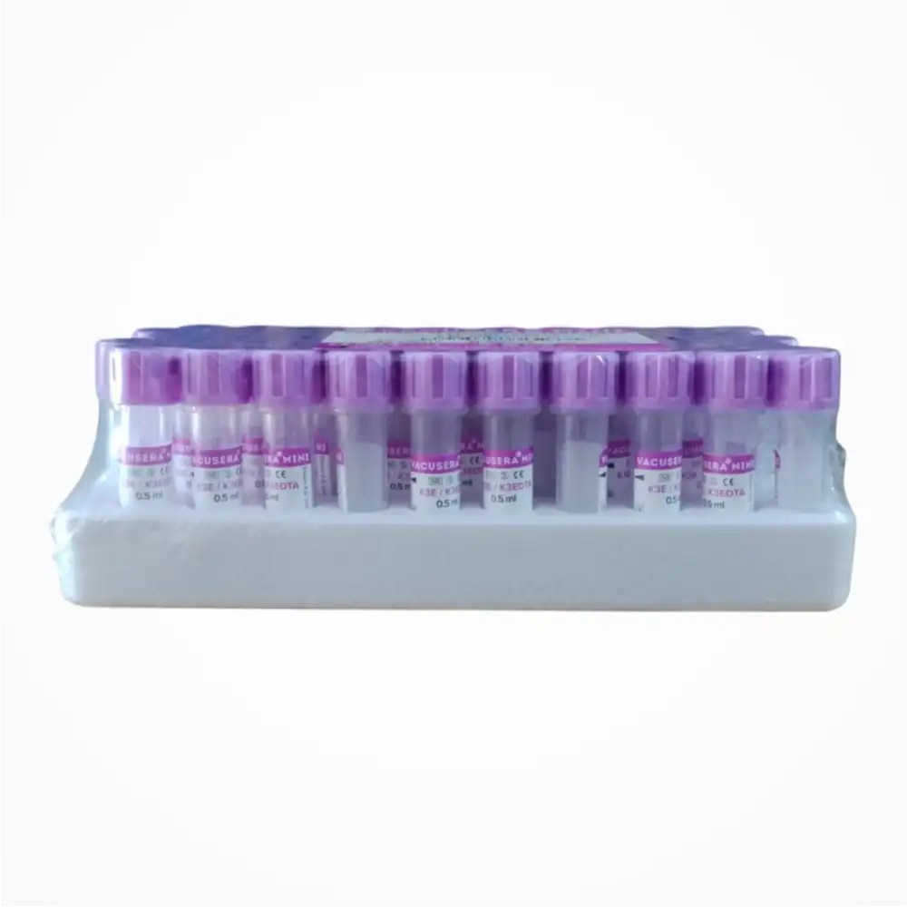 Vacusera K3 Edtalı Tüp 0,5 ML (Pediatrik) (Mor Kapak) 50li Paket