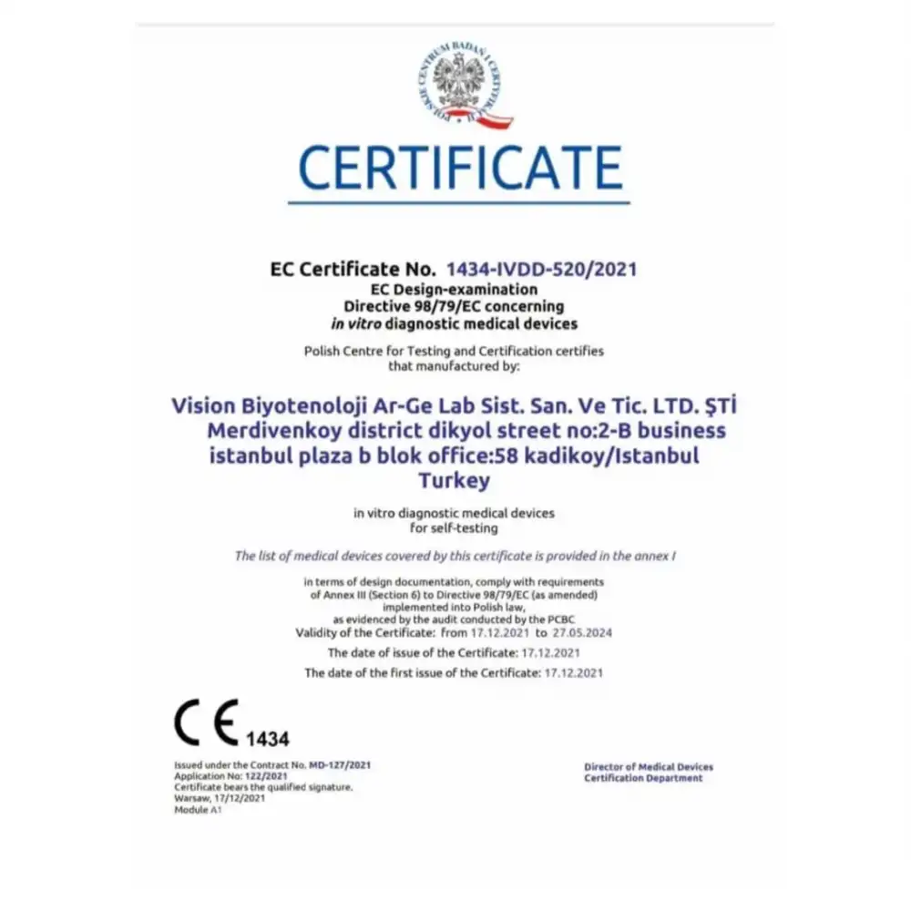 Covid Testi Vision Rapid Tekli 3+ - 1 Adet Kit