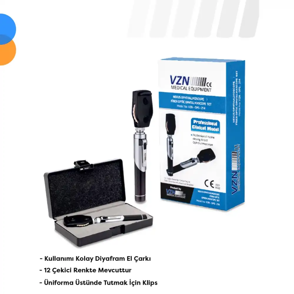 VZN Fiber Optik Oftalmaskop Set (Heine Dizayn) VZN-OPS-214