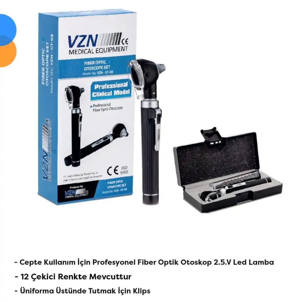 Vzn Otoskop Fiber Optik Profesyonel Klinik Model Set VZN-OT-08