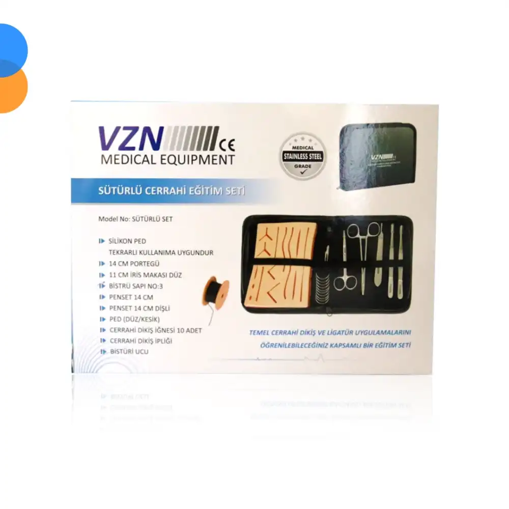 Vzn Sütürlü Cerrahi Eğitim Seti 9 Parça (Çanta Hediyeli)