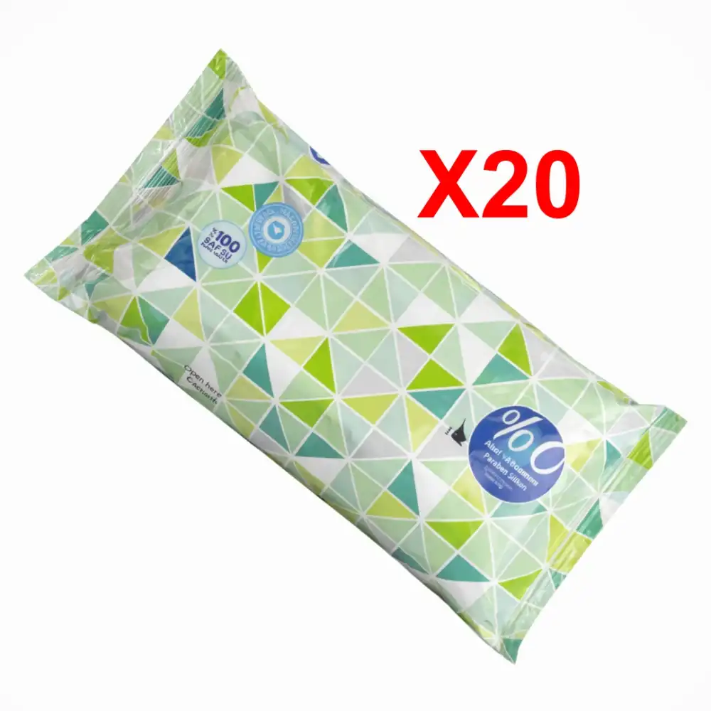 WanCare Islak Mendil 100lü Paket x 20 Paket (2000 Yaprak)