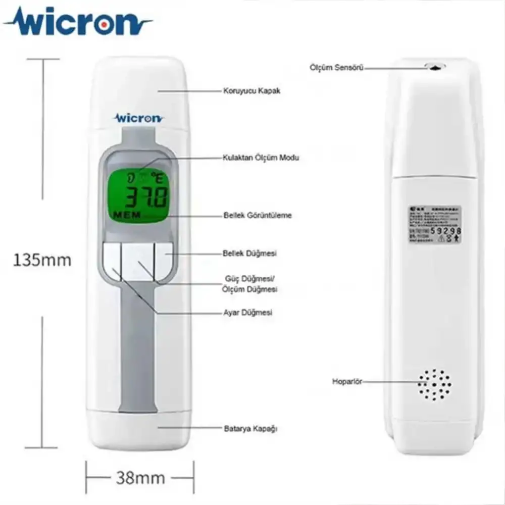 Wicron Alından Ve Kulaktan Ateş Ölçer Termometre T92