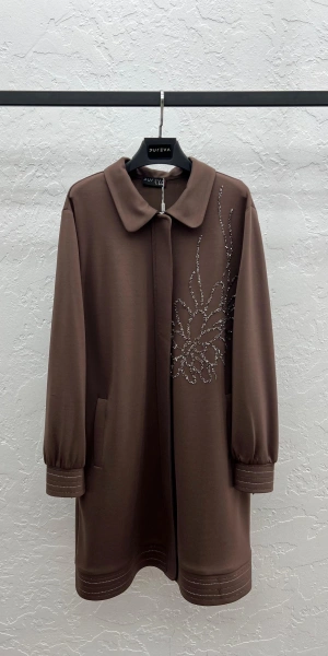 MODAL KAP ÖN & ARKA TOBA TAŞLI - Çikolata