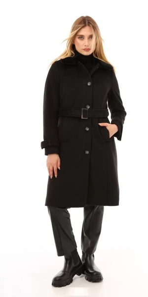 KÜRKLÜ KAŞE KABAN - Siyah