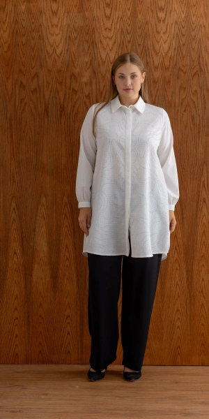 COTON TAŞLI TUNİK - Ekru