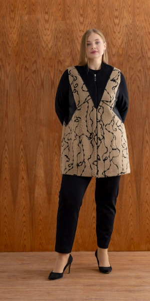 DAL BRODE YÜN YELEK & MODAL TUNİK PANTOLON TAKIM - Camel