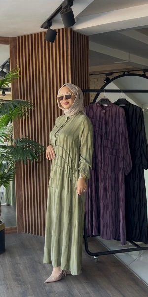 JAKAR CUPRA ELBİSE - Olive