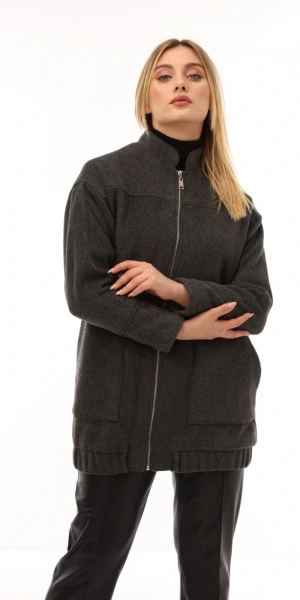 KAŞE BOMBER KABAN - Gri