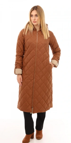 ORANJ KOMBİNLİ KAPİTONE KABAN - Taba