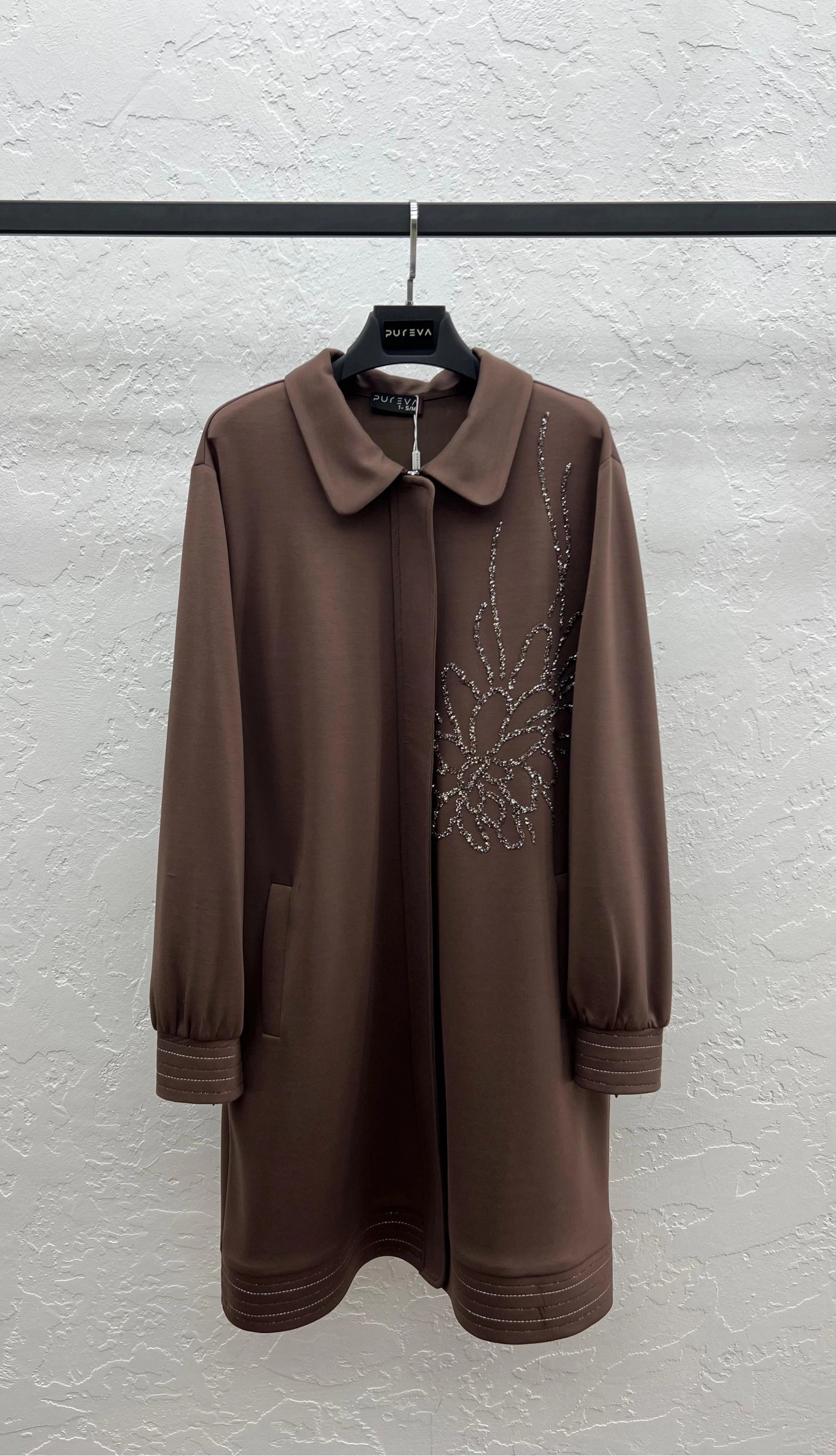 MODAL KAP ÖN & ARKA TOBA TAŞLI - Çikolata