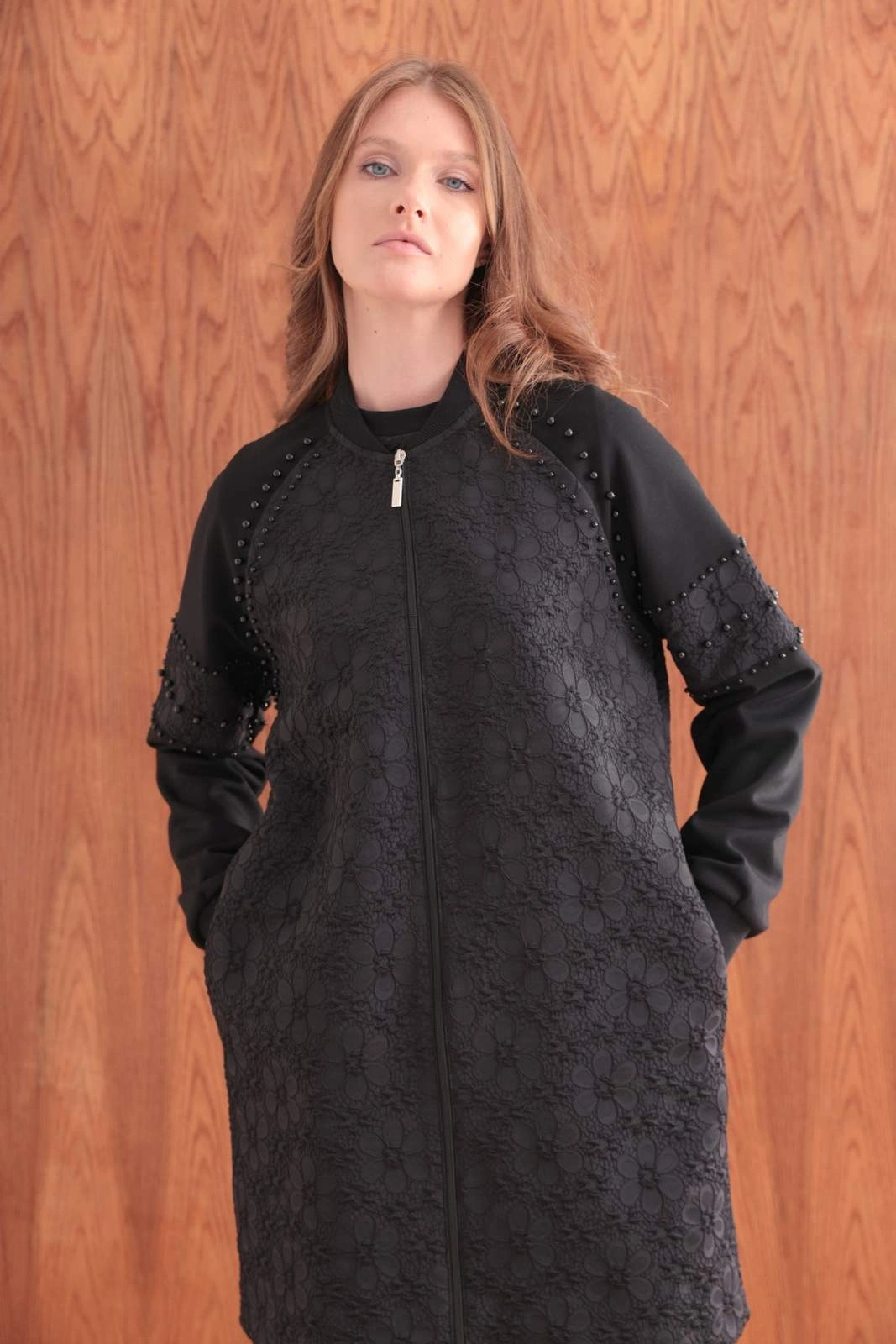 MODAL JAKAR TUNİK KAP PANTOLON TAKIM - Siyah