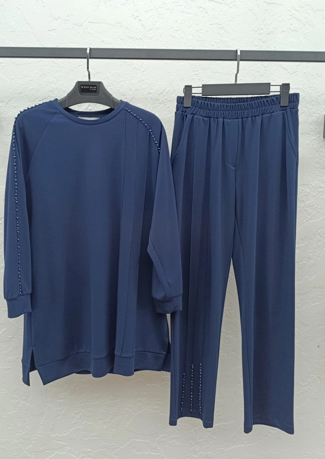 BAMBU MODAL TUNİK & PANTOLON TAKIM - Lacivert