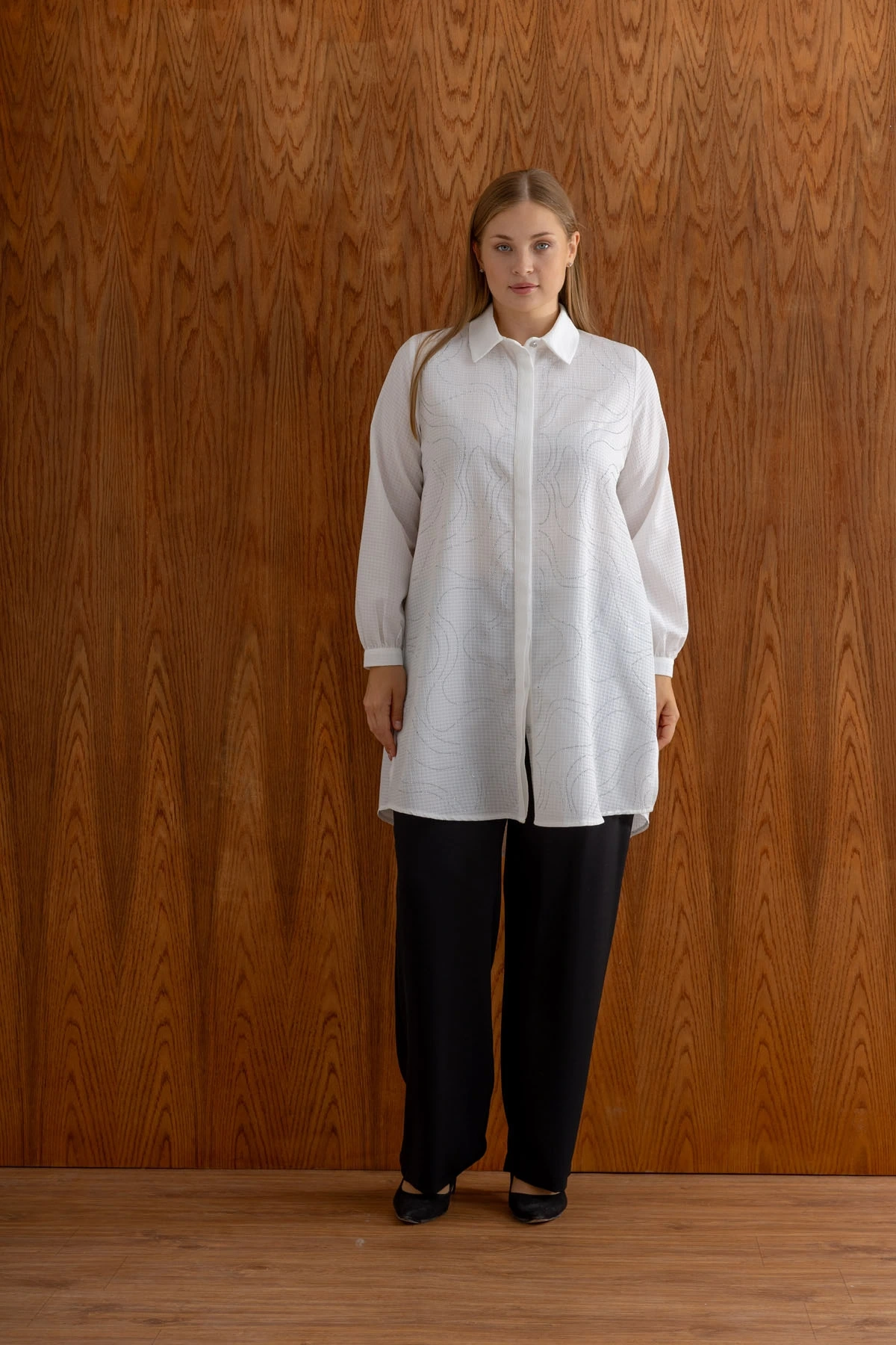 COTON TAŞLI TUNİK - Ekru