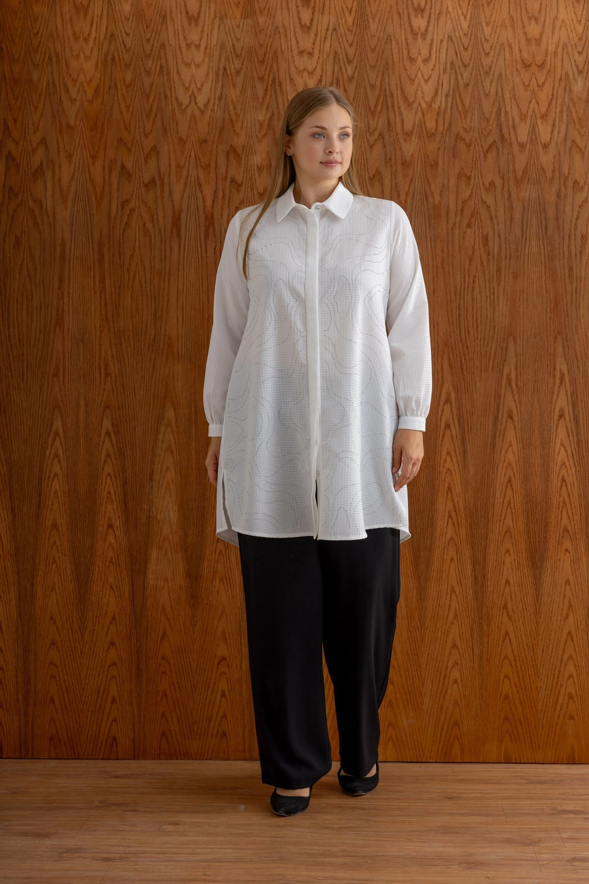 COTON TAŞLI TUNİK - Ekru