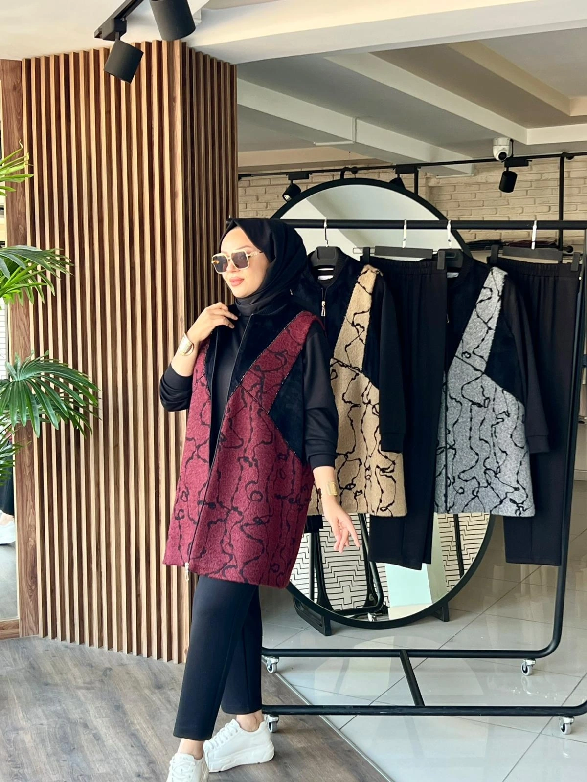 DAL BRODE YÜN YELEK & MODAL TUNİK PANTOLON TAKIM - Bordo