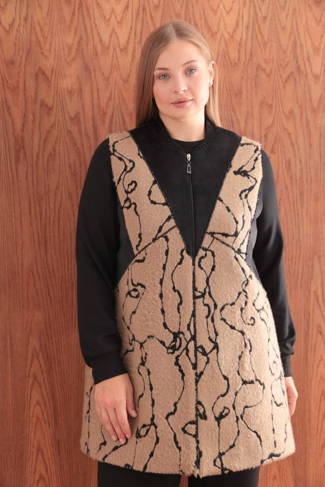 DAL BRODE YÜN YELEK & MODAL TUNİK PANTOLON TAKIM - Camel