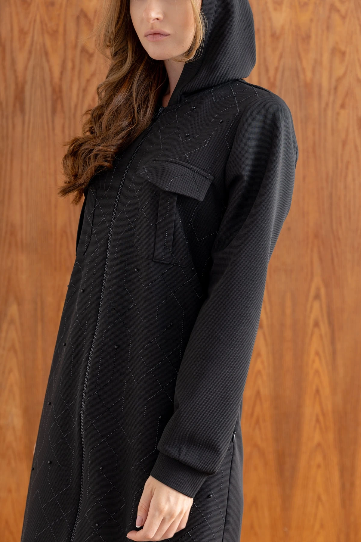 İTHAL TAŞLI TUNİK PANTOLON TAKIM - Siyah