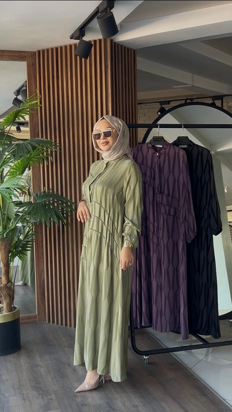 JAKAR CUPRA ELBİSE - Olive