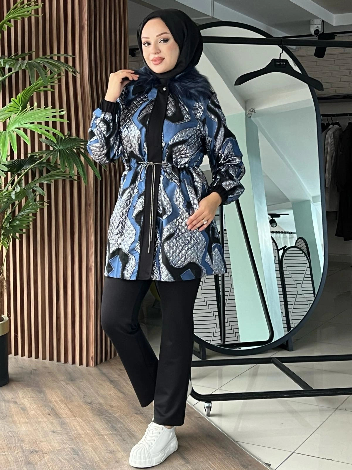 JAKAR KÜRKLÜ CEKET - Lacivert - BZCJAKAR