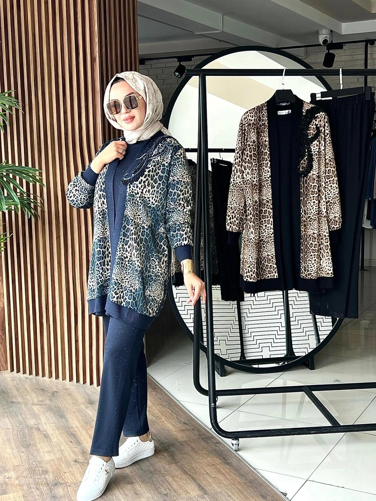 LEOPAR MODAL ÜÇLÜ TAKIM - Lacivert