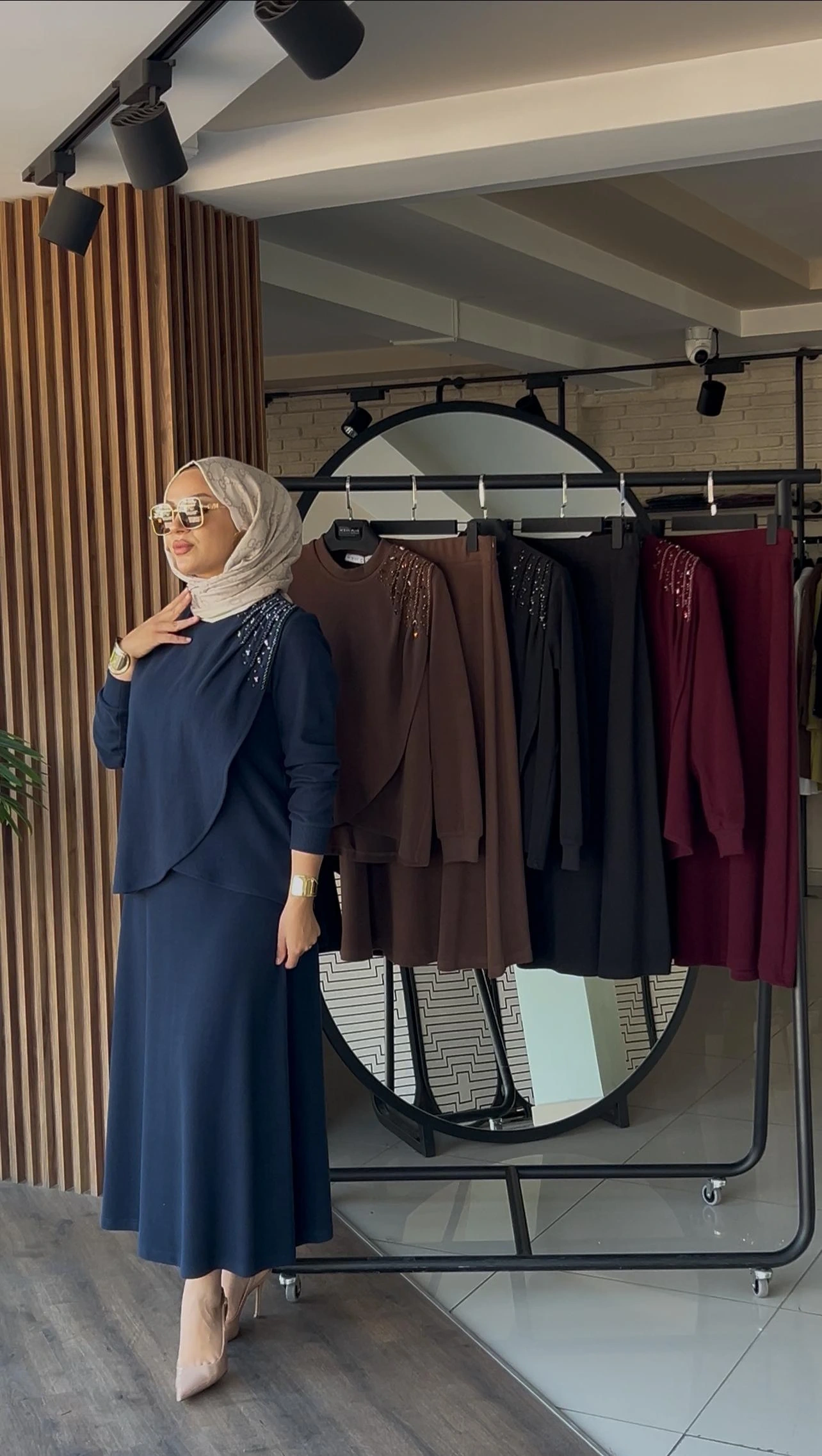 MODAL ŞARDONLUETEK TUNİK TAKIM - Lacivert