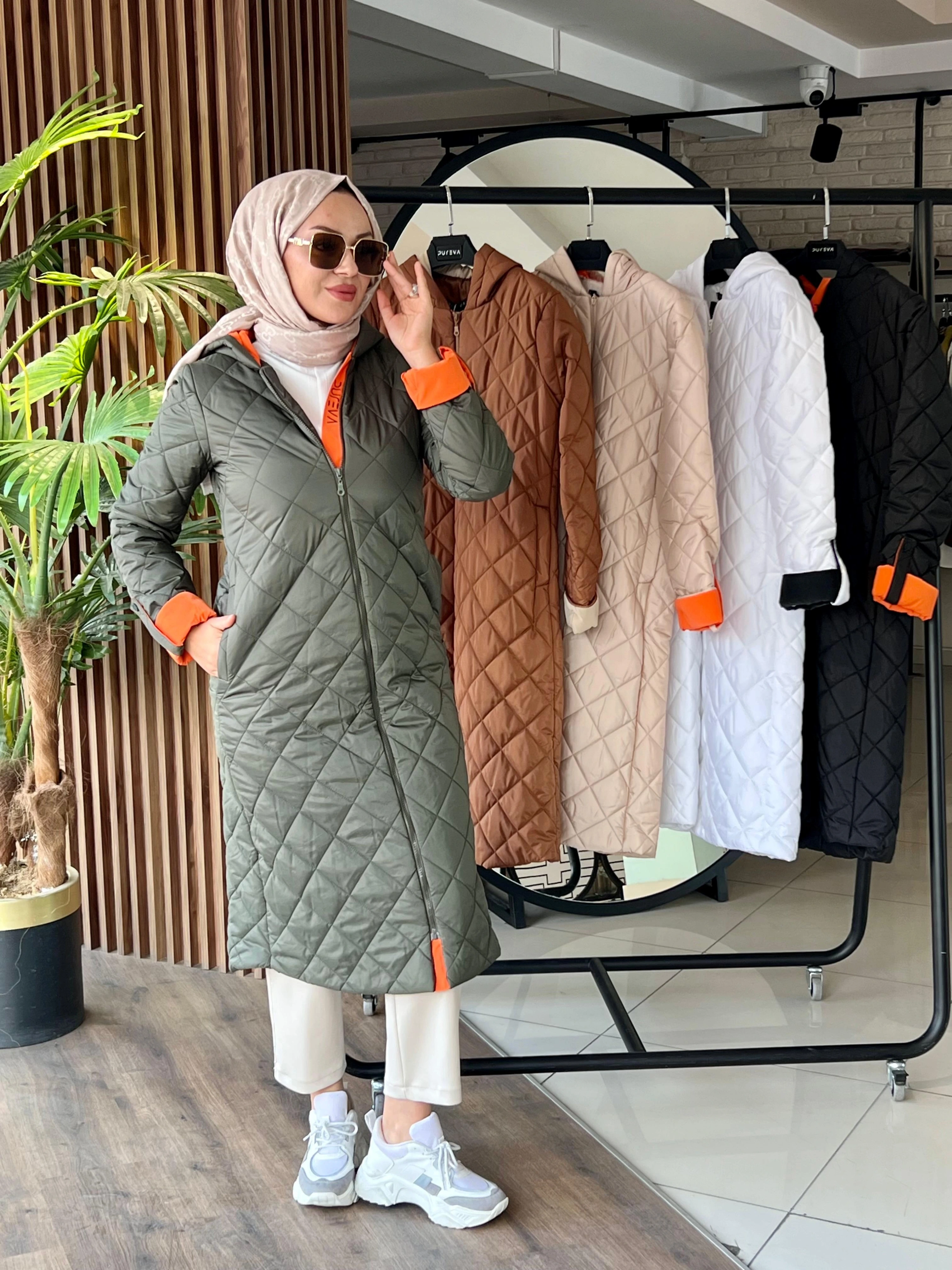 ORANJ KOMBİNLİ KAPİTONE KABAN - Haki