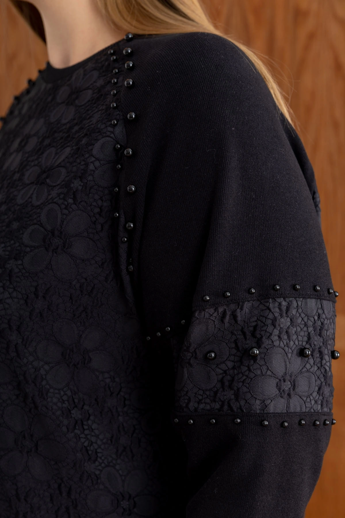 ŞARDONLU MODAL JAKAR TUNİK PANTOLON TAKIM - Siyah