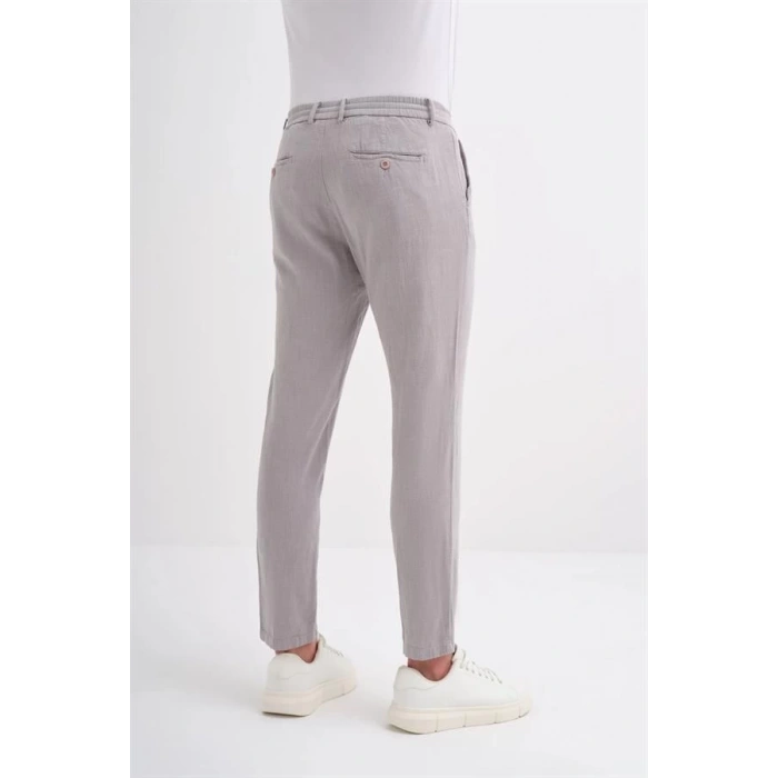 0008 İp Bağlamalı Jogger Erkek Pantolon Gri
