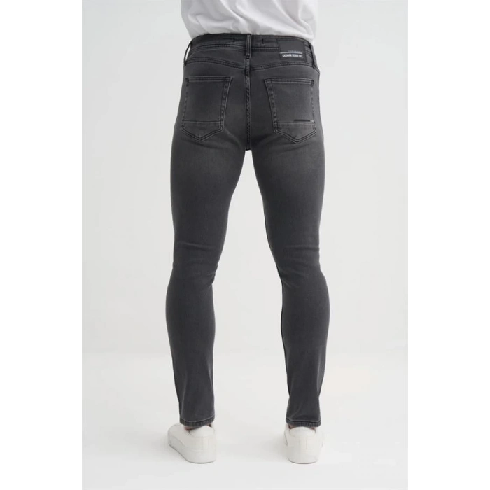0712 Parker Normal Bel Dar Paça Slim Fit Erkek Kot Pantolon Antrasit