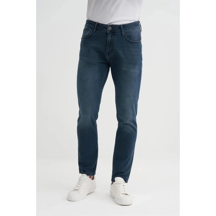 0752 Parker Normal Bel Dar Paça Slim Fit Erkek Kot Pantolon Lacivert