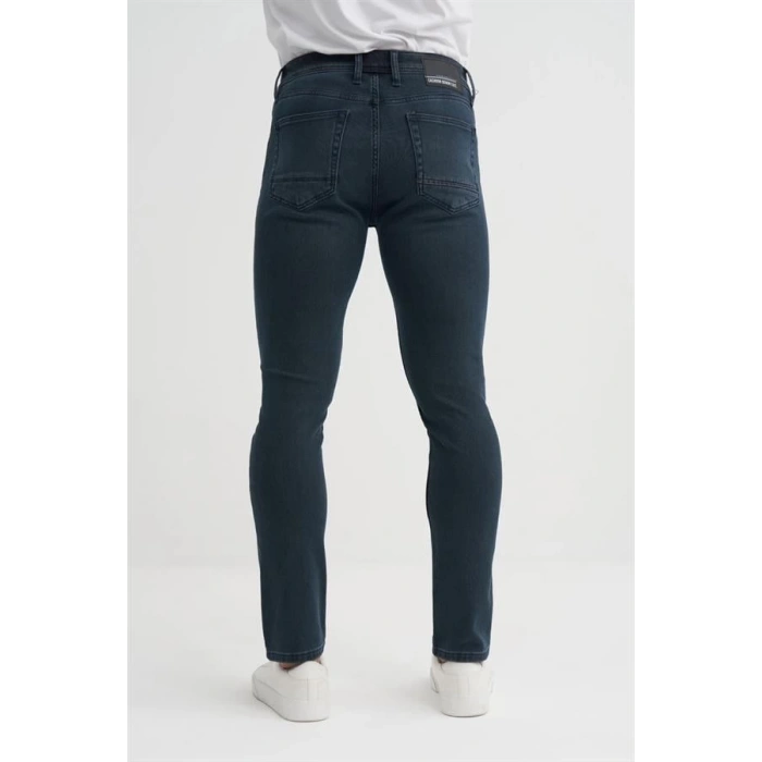 0756 Parker Normal Bel Dar Paça Slim Fit Erkek Kot Pantolon Gri