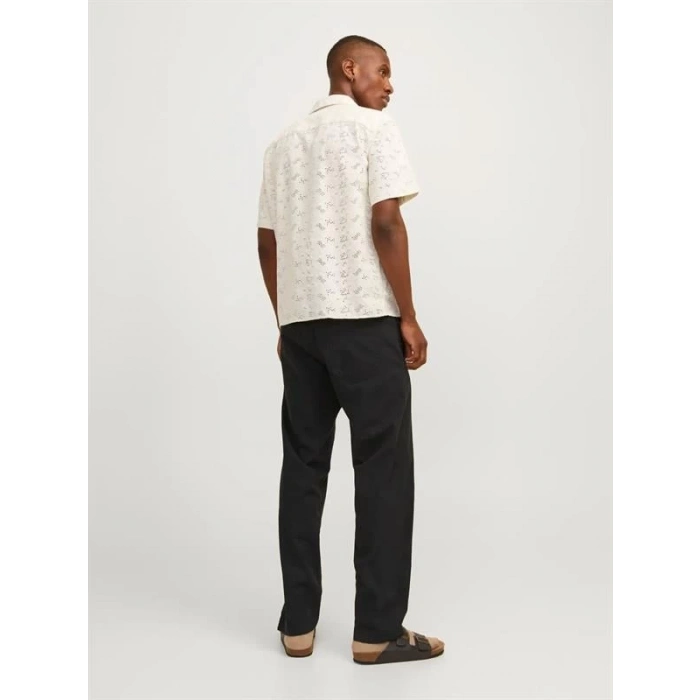 12248606 Relaxed Fıt Beli Lastikli Keten Jogger Erkek Pantolon Siyah