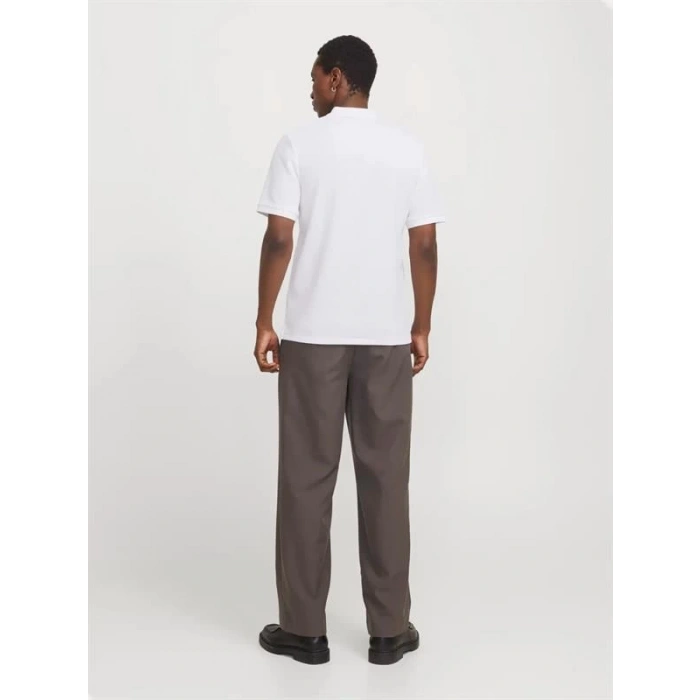 12268130 Likralı Polo Yaka Erkek Tshirt Beyaz