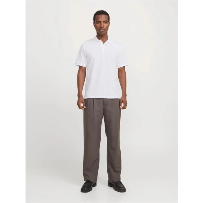 12268130 Likralı Polo Yaka Erkek Tshirt Beyaz