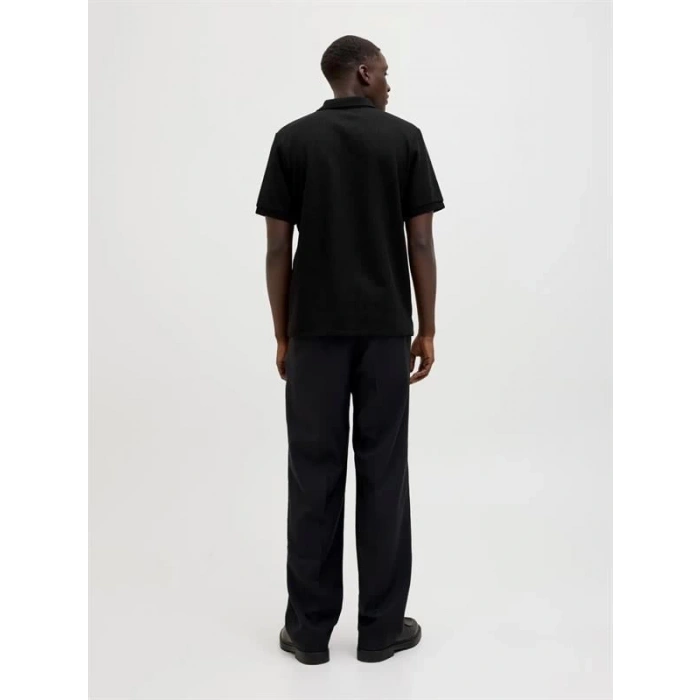 12268130 Likralı Polo Yaka Erkek Tshirt Siyah