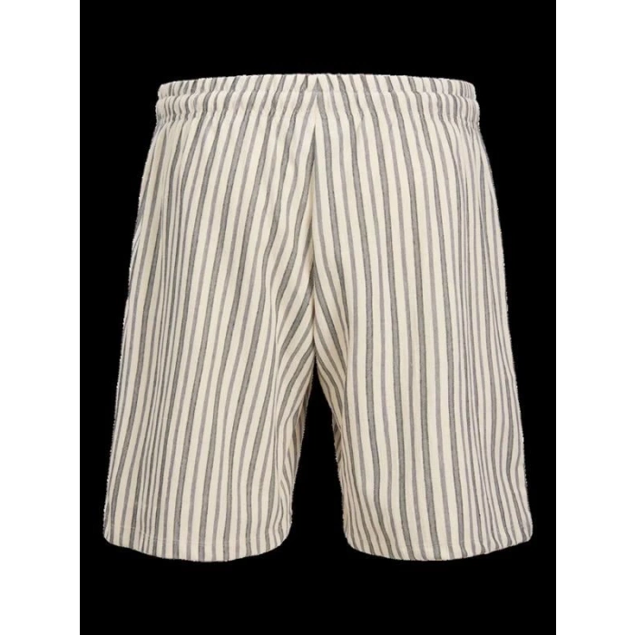 12275412 Beli Lastikli Keten Erkek Short Mavi