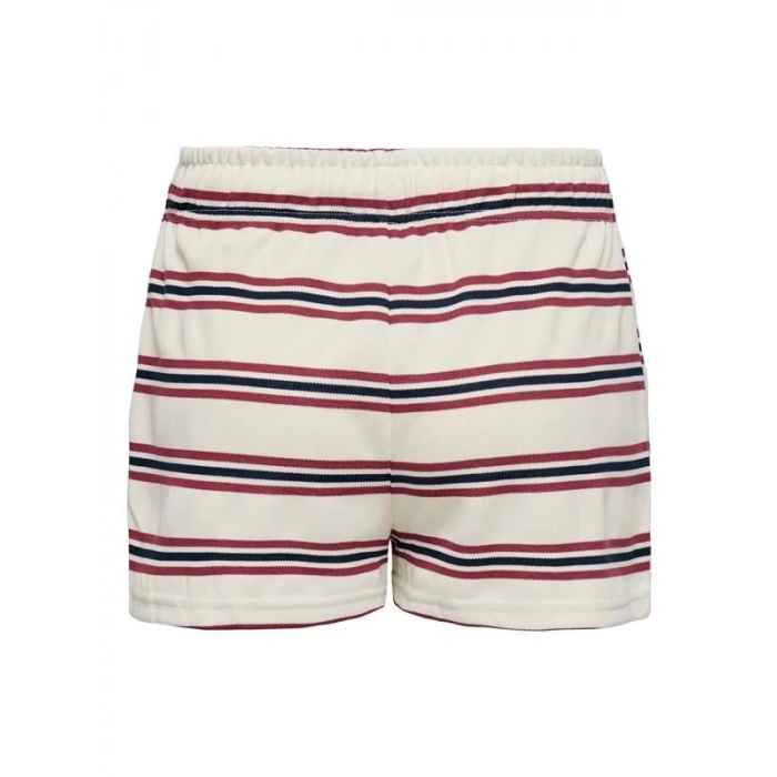 15351928 Beli İp Bağlamalı Kadın Penye Short Bej