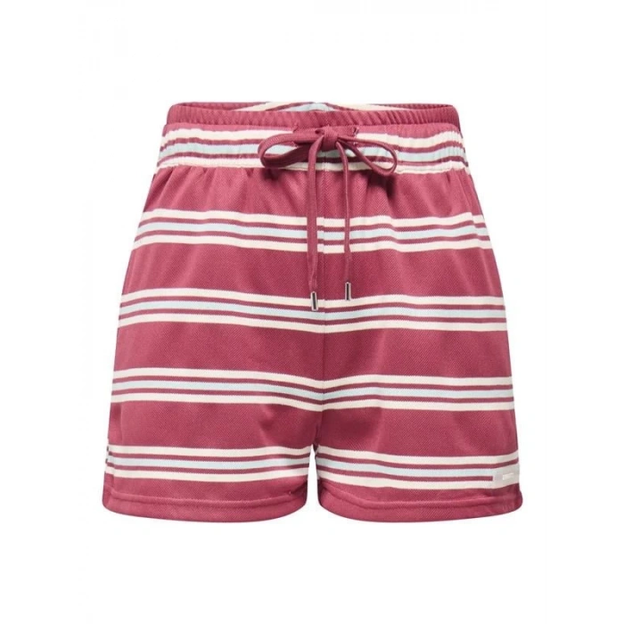 15351928 Beli İp Bağlamalı Kadın Penye Short Bordo