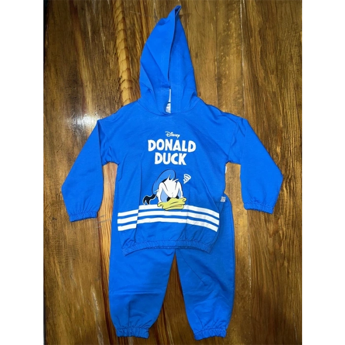 2-5 Yaş Kapşonlu Takım Saks