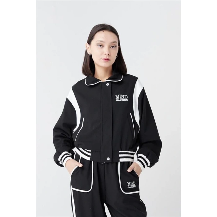 24K51308  Renk Detaylı Spor Ceket