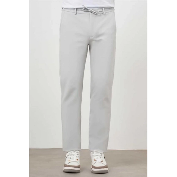 2534 Beli Lastikli Jogger Old Money Style Erkek Pantolon Gri