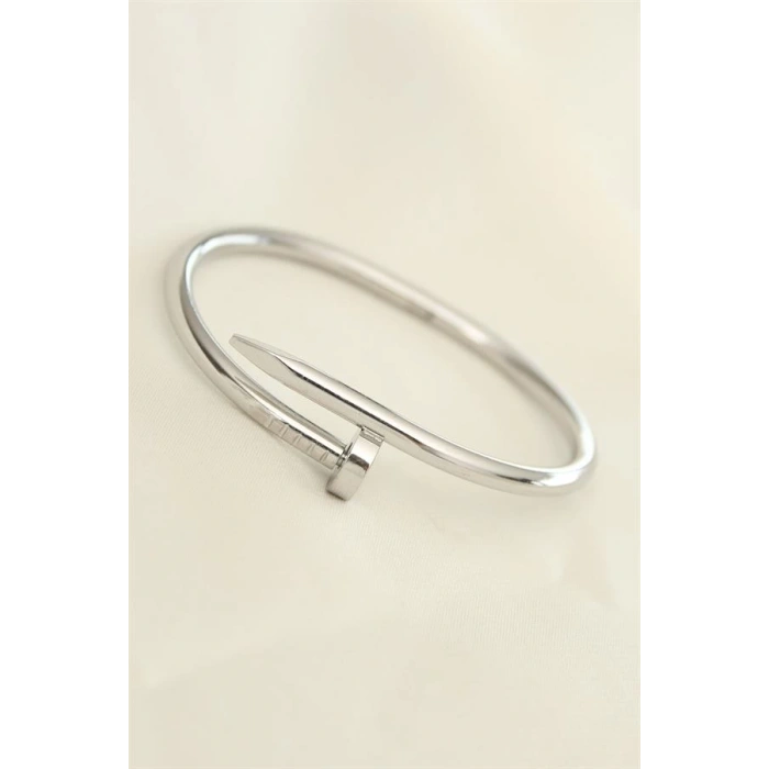 316L Çelik Gümüş Renk Çivi Model Bileklik