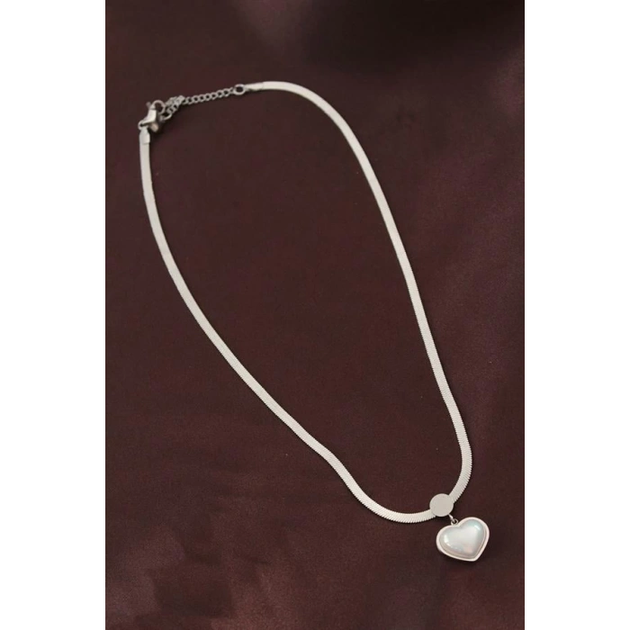 316L Çelik İtalyan Zincir Kalp Kolye