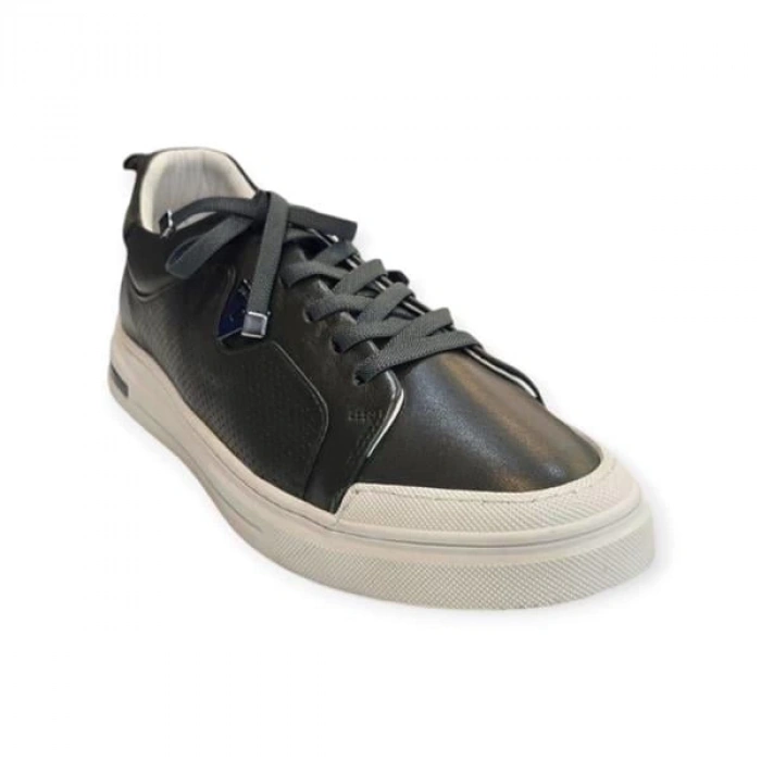 77855 Esnek Taban Hakiki Deri Erkek Sneaker Haki