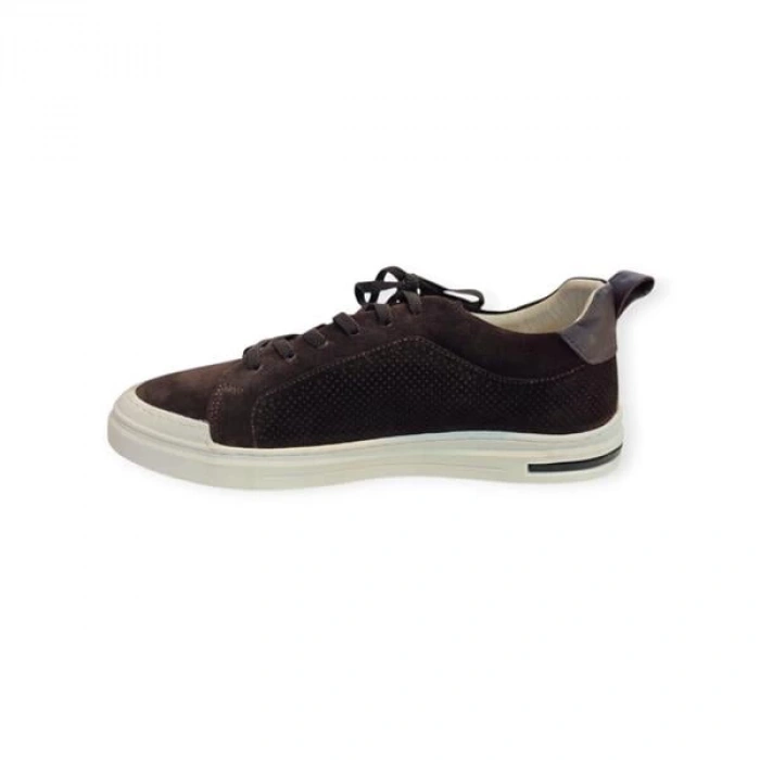 77855 Memory Foam Esnek Taban Hakiki Nubuk Deri Erkek Sneaker Kahve