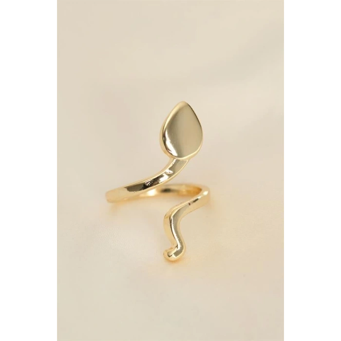 Ayarlamalı Altın Renk Yılan Yüzük